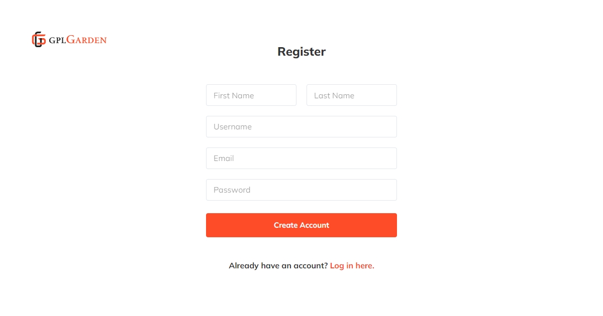 new registration page